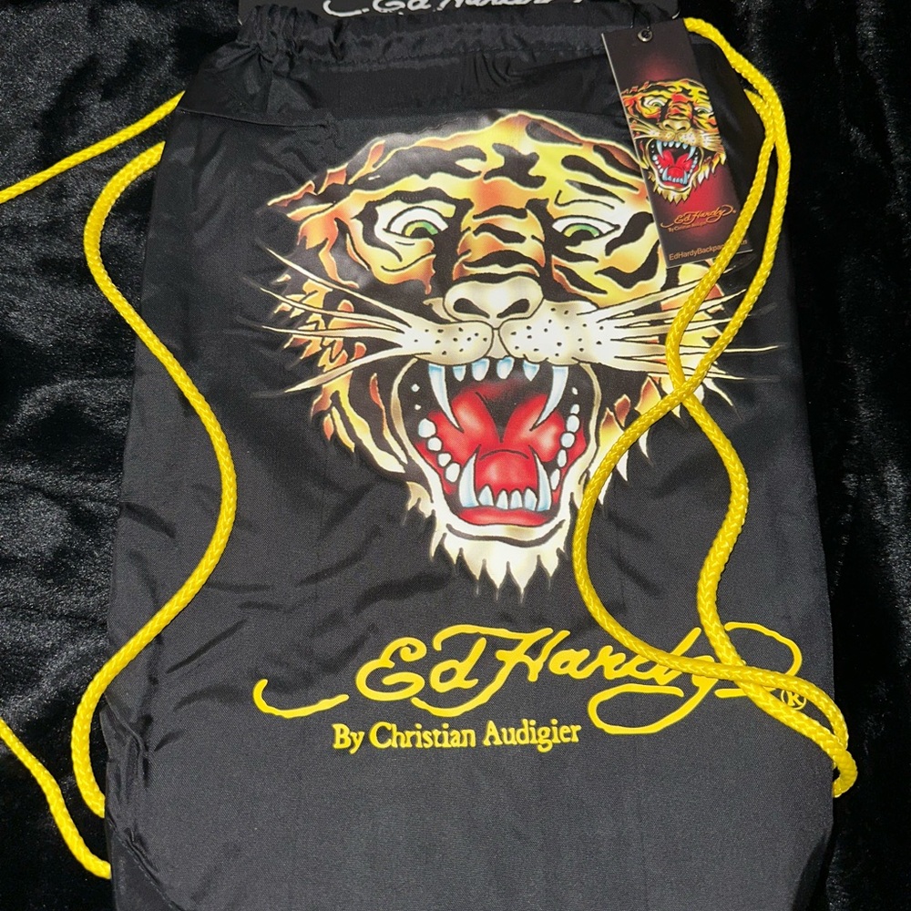 Ed Hardy Tiger Drawstring Bag